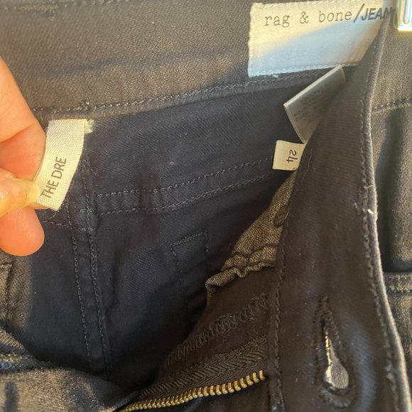 💋 4 FOR $50 / RAG & BONE "THE DRE" SKINNY BLACK JEANS (SZ. 24) - Picture 5 of 5